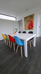 !gereserveerd! **Gratis** moderne massief houten eettafel, Ophalen, Gebruikt, Eikenhout, 50 tot 100 cm