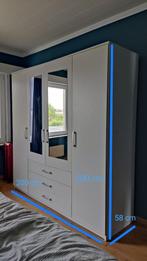 Kleerkast VELLERUP 200x200 combi wit, Ophalen, Gebruikt, 200 cm of meer, 200 cm of meer