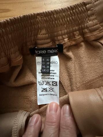 Marie Mero pantalon in Eco Lederen stof,laat 40,Nieuw