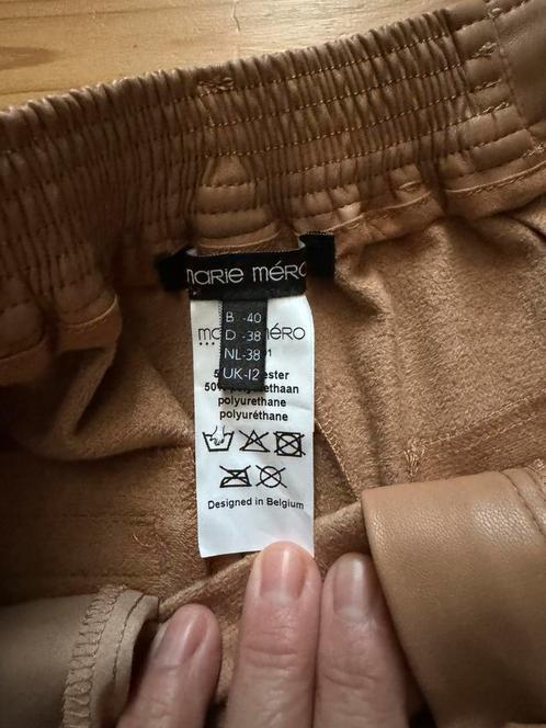 Marie Mero pantalon in Eco Lederen stof,laat 40,Nieuw, Kleding | Dames, Broeken en Pantalons, Nieuw, Maat 38/40 (M), Bruin, Lang