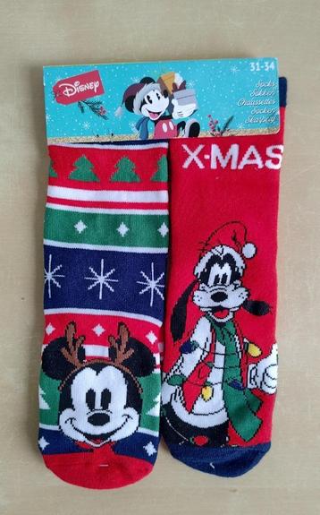 Kerstsokken Mickey Mouse/Goofy, maat 31/34 beschikbaar voor biedingen