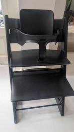 Stokke Tripp Trapp kinderstoel in PERFECTE staat (zwart), Ophalen, Nieuw, Meegroeistoel, Afneembaar eetblad