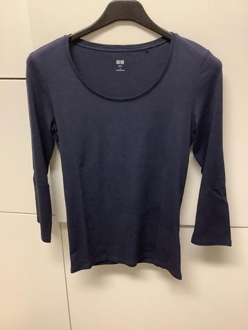 Tee-shirt Uniqlo, Enlèvement ou Envoi, Comme neuf, Taille 36 (S), Bleu