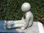 statue d un personnage en polystone gris , nouveau !, Jardin & Terrasse, Statues de jardin, Pierre, Abstrait, Enlèvement ou Envoi