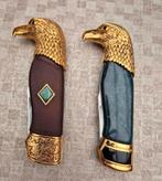 Vintage Franklin Mint verzameling knife Eagel goud  hoofd, Ophalen of Verzenden