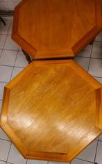 2 mooie houten achthoekige salontafels te koop, Ophalen, Nieuw