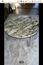 Prachtige design marmeren arabescato salontafel met chroom, Ophalen, Rond