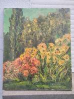 huile sur toile fleur signe jo bossuyt, Antiek en Kunst, Kunst | Schilderijen | Klassiek, Ophalen of Verzenden