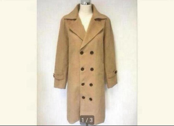 Podom Jas NIEUW M Beige Camel Bruin Dubbel knoop 4 seizoens, Kleding | Dames, Jassen | Winter, Zo goed als nieuw, Maat 38/40 (M)