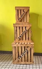 Set houten opbergboxen, Ophalen, Zo goed als nieuw