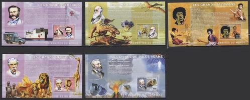 CONGO REP DEM 2006 CELEBRITES DU MONDE 5 BLOKKEN ONGETAND, Postzegels en Munten, Postzegels | Afrika, Postfris, Verzenden