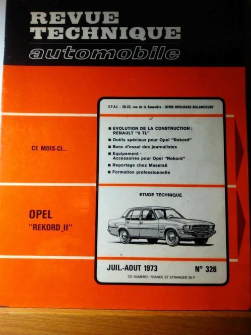 RTA - Opel Rekord - Renault 6 TL - n326, Auto diversen, Handleidingen en Instructieboekjes, Verzenden