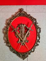 Antiek wapen schild,messing, brons, Antiek en Kunst, Kunst | Niet-Westerse kunst, Ophalen of Verzenden