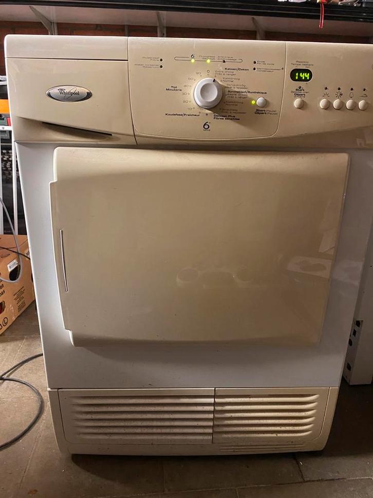 Whirlpool condensdroogkast 6 kg, goed werkend, Elektronische apparatuur, Droogkasten, Gebruikt, Condens, Voorlader, 6 tot 8 kg