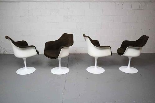 Set of four swivel Tulip chairs by Knoll International, Huis en Inrichting, Stoelen, Gebruikt, Vier, Ophalen of Verzenden