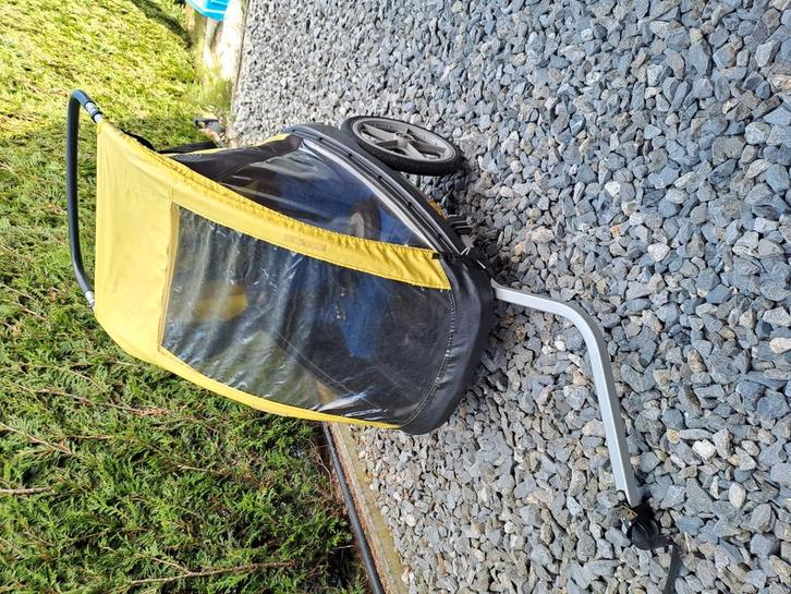 bikebuggy, Fietsen en Brommers, Fietsaccessoires | Aanhangwagens en Karren, Gebruikt, Kinderkar, 40 tot 60 kg, Opvouwbaar, Ophalen