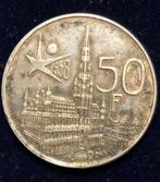 50 FR Baudouin Expo 1958 Nederlands, Postzegels en Munten, Ophalen of Verzenden, Zilver, Zilver
