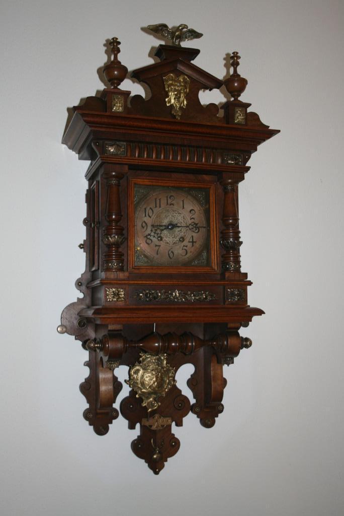 Prachtige grote Vrijslinger Lenzkirch met veel Brons Beslag, Antiek en Kunst, Antiek | Klokken, Ophalen