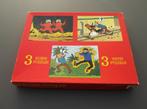 Kuifje/Tintin - 3  puzzels in 1 - 63 st. (jaren 60), Collections, Autres types, Utilisé, Enlèvement ou Envoi
