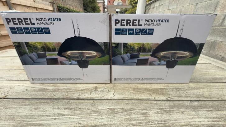 Perel terras verwarmer 1500W. 2 stuks, Tuin en Terras, Terrasverwarmers, Zo goed als nieuw, Elektrisch, Ophalen