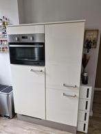 Moderne witte hoogglans keuken – compleet GEDEMONTEERD, Wit, Dubbelwandige keuken, Ophalen of Verzenden, Kunststof