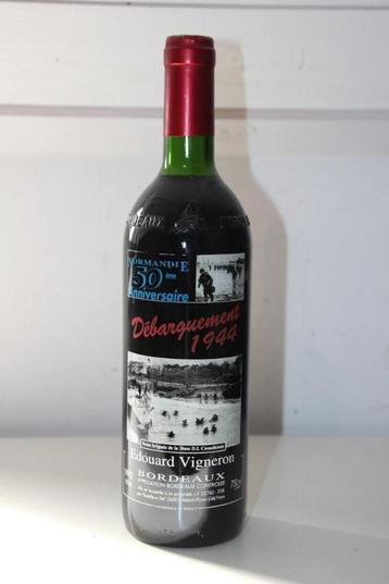 Bordeaux-fles ter herdenking van 1944 - 1994 (Normandië)