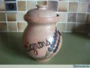 Pot en grès Oignons - pot de conservation pour oignons, Enlèvement ou Envoi, Comme neuf, Autres matériaux, Casserole, Bidon ou Boîte