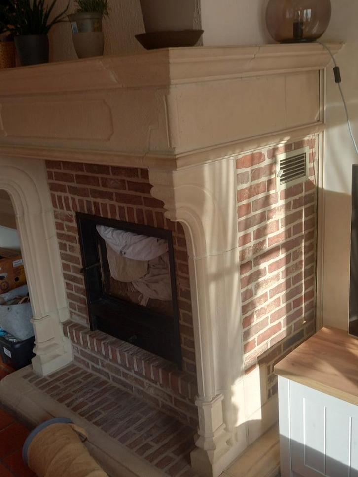 Mantel schouw+ inbouwkachel, Huis en Inrichting, Haarden, Zo goed als nieuw, Ophalen