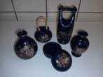 5-delig vintage miniatuur kobalt porseleinen setje te koop, Enlèvement ou Envoi