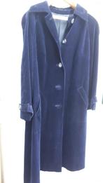 heel mooie donkerblauwe dames mantel jas velours, Ophalen of Verzenden