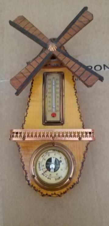 Moulin à vent avec thermomètre et baromètre, Enlèvement ou Envoi, Utilisé, Baromètre