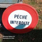 Geëmailleerd bord met een visverbod, Ophalen