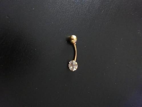 Piercing nombril en or 18 carat, Handtassen en Accessoires, Piercings, Zo goed als nieuw, Navelpiercing, Goud, Ophalen