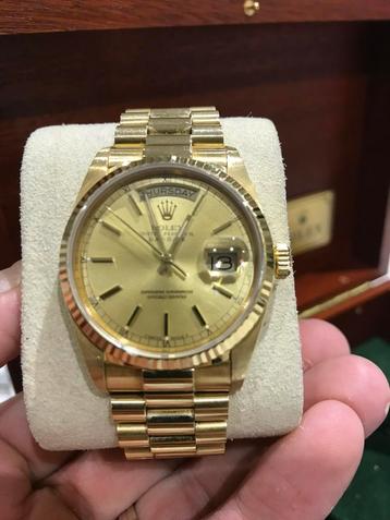 Rolex day date 18k champagne dial