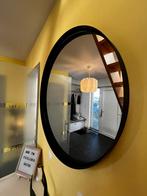 Miroir Style industriel - Diamètre 80cm. Métal noir, 75 à 100 cm, Rond, Moins de 100 cm