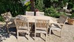 Gloster teak tuinset, Ophalen, Gebruikt, 6 zitplaatsen, Teakhout