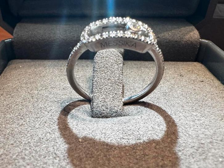 Messika Move Uno witgouden diamant, Handtassen en Accessoires, Ringen, Zo goed als nieuw, Wit, Goud, Ophalen of Verzenden