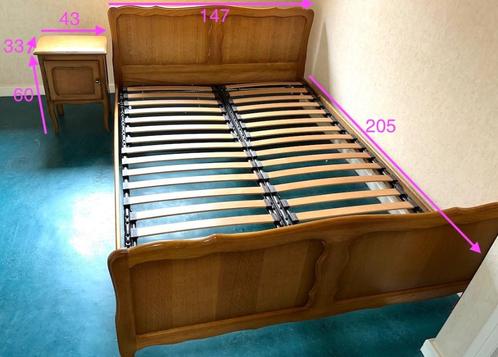 bed, kleerkast, nachtkastjes, spiegel, slaapkamer meubels, Huis en Inrichting, Slaapkamer | Bedden, Gebruikt, Tweepersoons, 140 cm