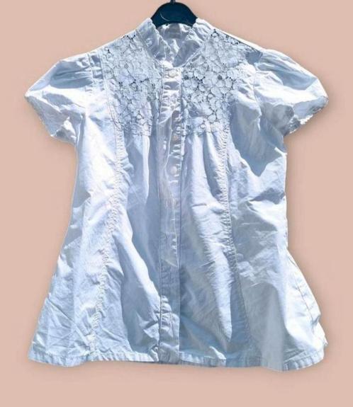 ✨️ JOTTUM – Schattig Wit Blousje, Maat 164/XXS ✨️✨️, Kinderen en Baby's, Kinderkleding | Maat 164, Zo goed als nieuw, Meisje, Overhemd of Blouse