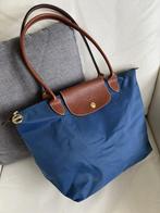 LONGCHAMP - Le Pliage Shopping - Sac cabas porté épaule (M), Ophalen of Verzenden, Zo goed als nieuw, Blauw, Handtas