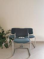 BULO - 3x vintage buisframestoel, Huis en Inrichting, Stoelen, Ophalen, Gebruikt, Blauw
