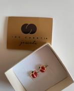 Boucles d'oreilles en or 18 carats avec certificat, Or, Envoi, Neuf, Rouge