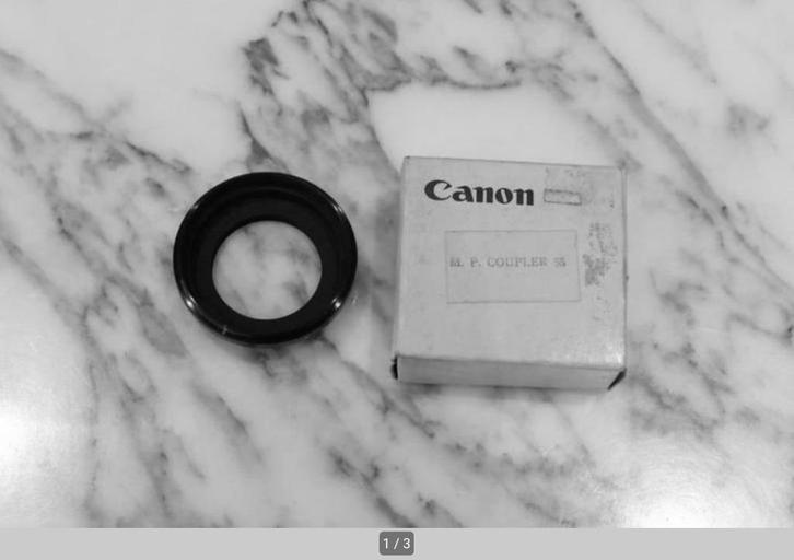 Coupleur inversé Canon M.P. 55 mm/39 mm, TV, Hi-fi & Vidéo, Photo | Studio photo & Accessoires, Comme neuf, Autres types, Enlèvement ou Envoi