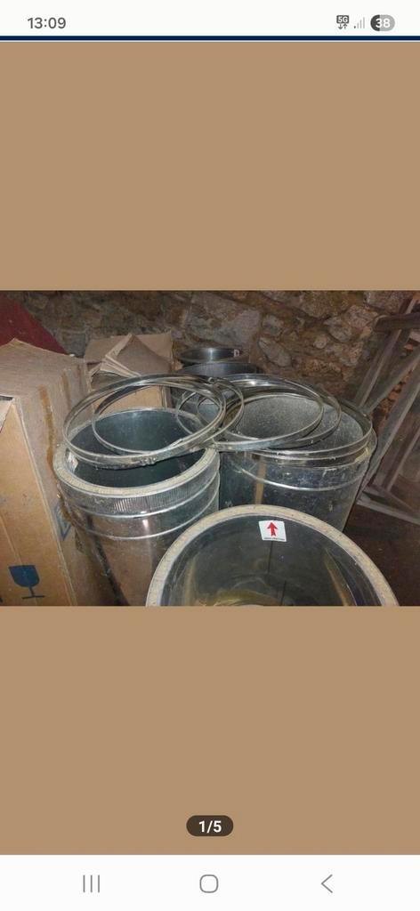 DINAK dubbelwandige geïsoleerde schouw buizen Ø 350 mm, Doe-het-zelf en Bouw, Buizen en Afvoer, Nieuw, Ophalen