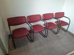 Chaises Bureaux bordeaux lot 4 pièces, Enlèvement
