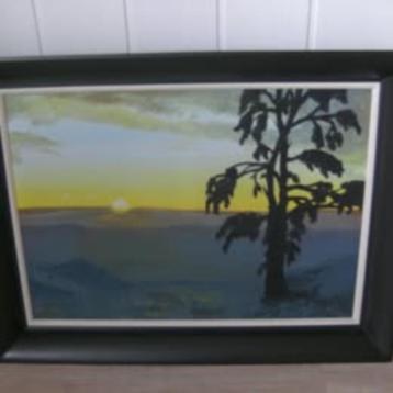 zwarte kader met schilderij beschikbaar voor biedingen