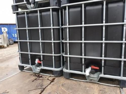 Zwarte tweedehands ibc containers van 1000 L in PROMOTIE, Tuin en Terras, Regentonnen, Zo goed als nieuw, Kunststof, 150 liter of meer