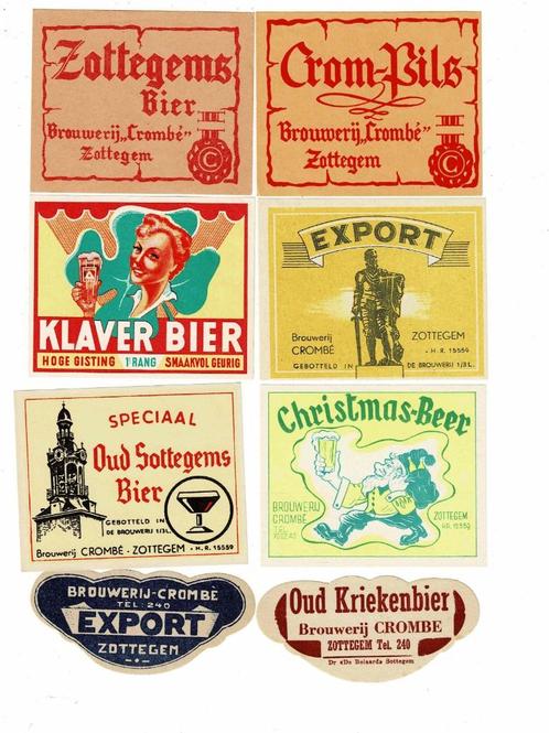 Oude bieretiketten van "CROMBE", Verzamelen, Biermerken, Nieuw, Overige typen, Overige merken, Verzenden