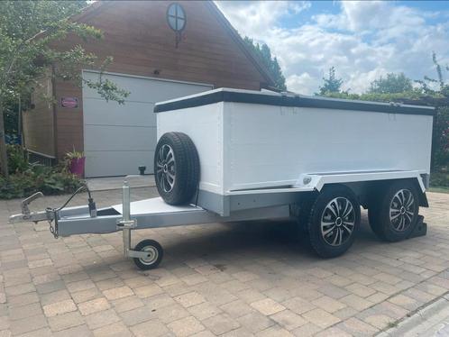 Te koop dubbelas alu aanhangwagen 750kg, Auto diversen, Aanhangers en Bagagewagens, Zo goed als nieuw, Ophalen