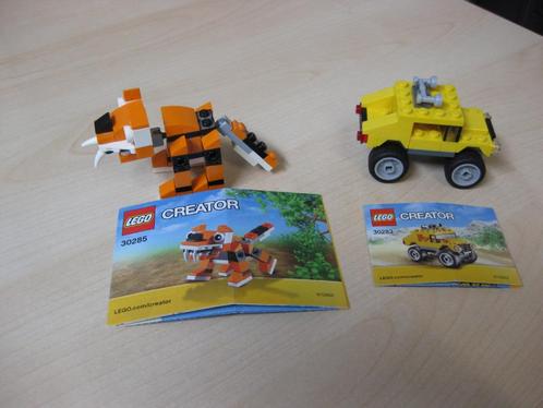 Lego Creator tijgertje en jeep 30285 en 30283, Kinderen en Baby's, Speelgoed | Duplo en Lego, Gebruikt, Lego, Complete set, Ophalen of Verzenden